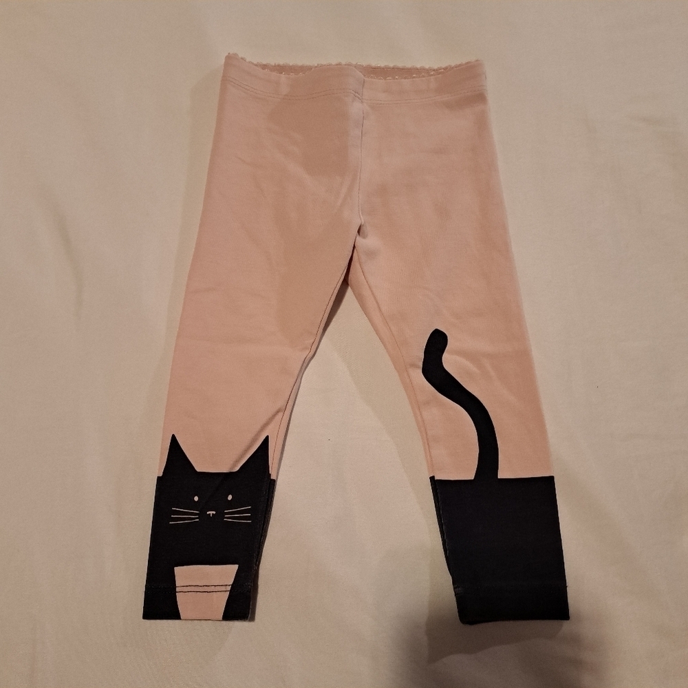 Tea Collection girls 9-12 months cat leggings